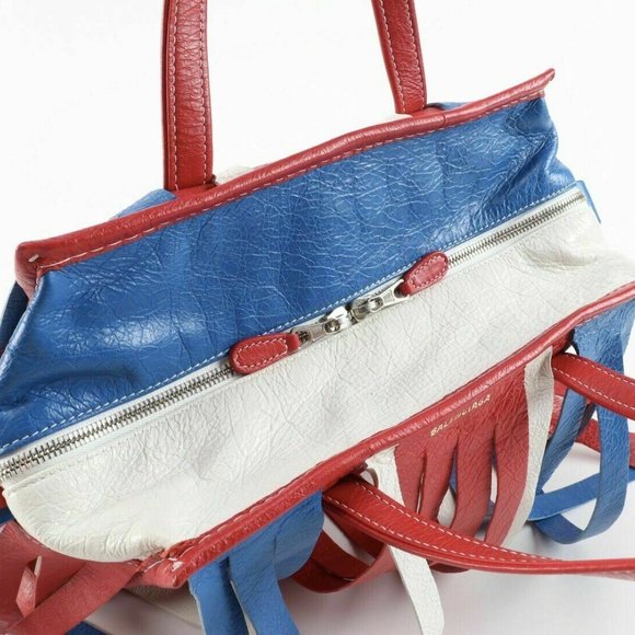 Balenciaga Bazar Fringe Stripe Red, White and Blue - Picture 5 of 9